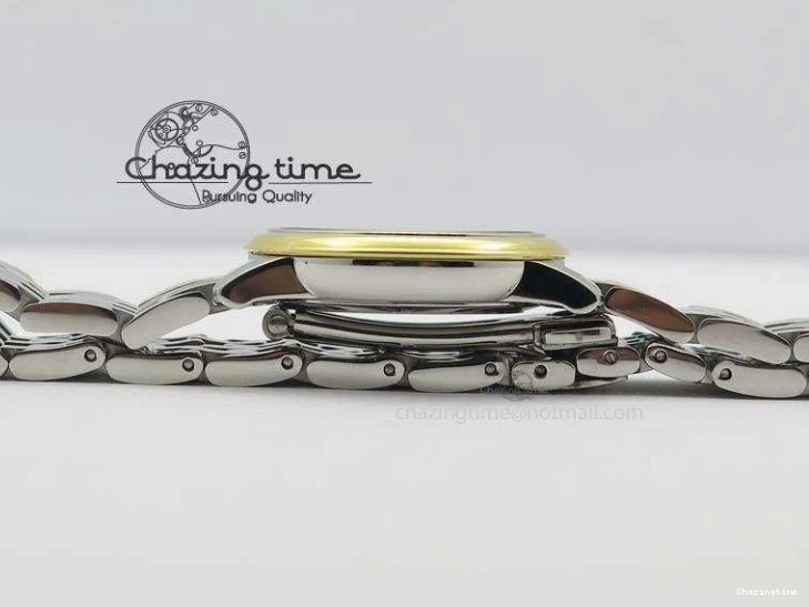 0111 De Ville 27mm SS YG Ladies MK 1:1 Best Edition White MOP Dial On SS Bracelet Ronda Quartz Sophisticated 8192